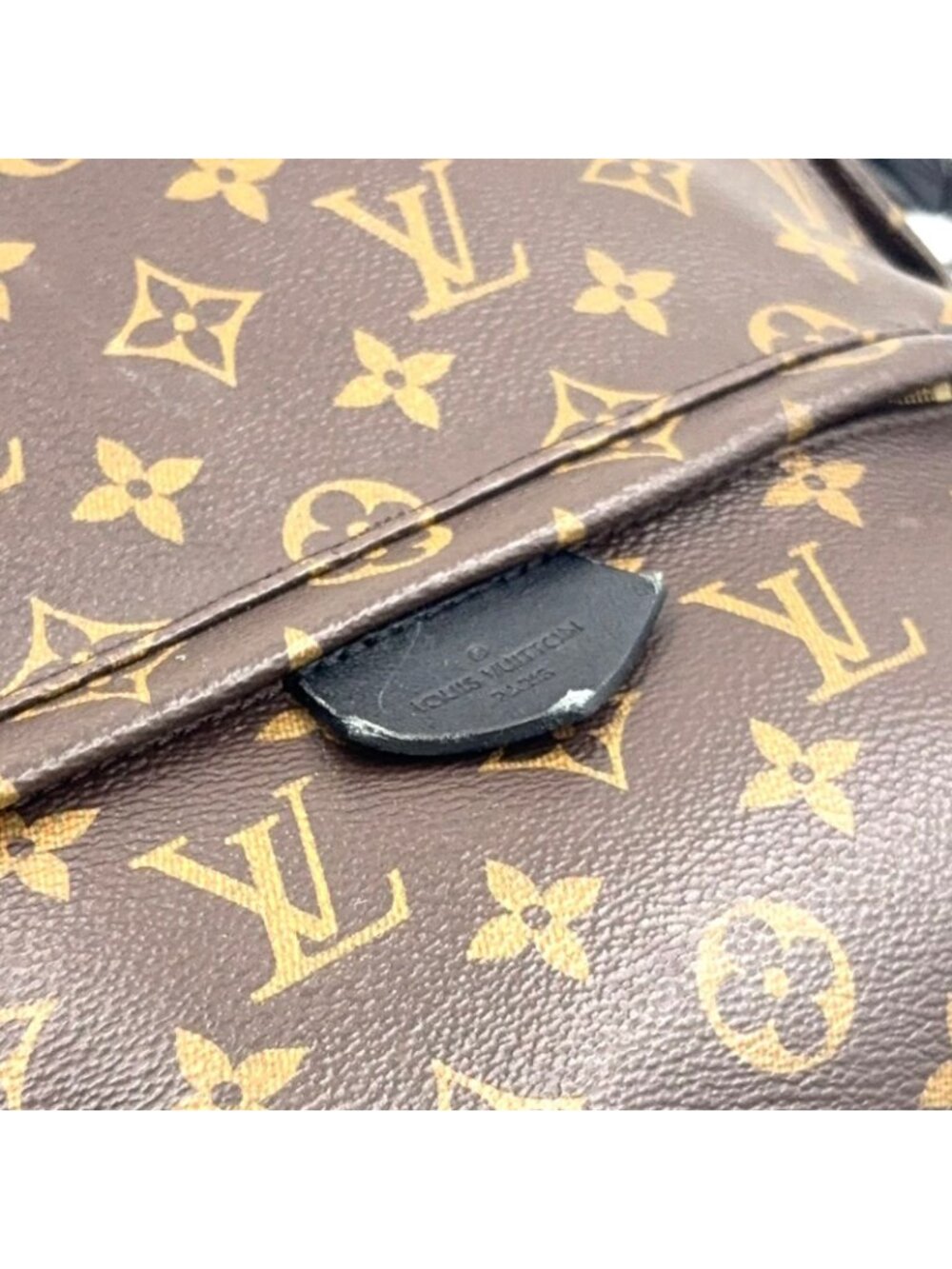 Louis Vuitton Palm Springs Backpack MM Monogram Leather Brown Gold - Picture 6 of 15
